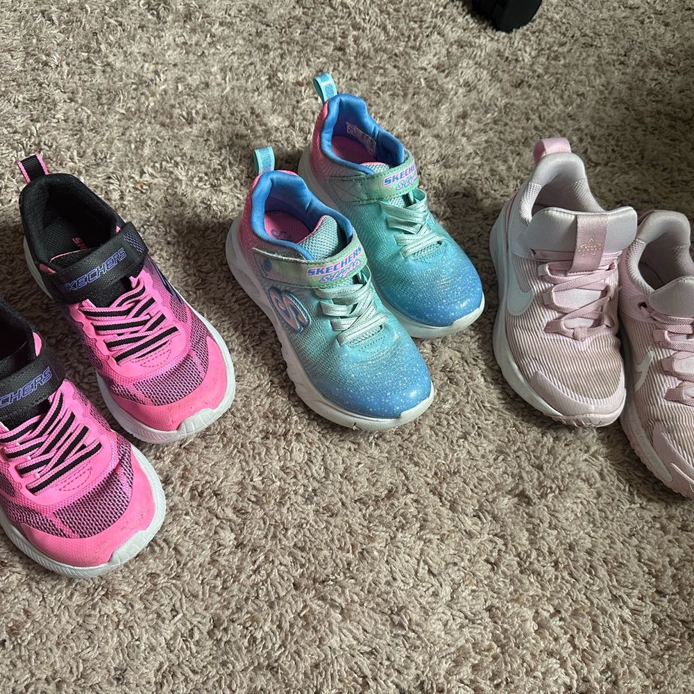 Skechers Pink and Blue Athletic Sneakers for Active Comfort